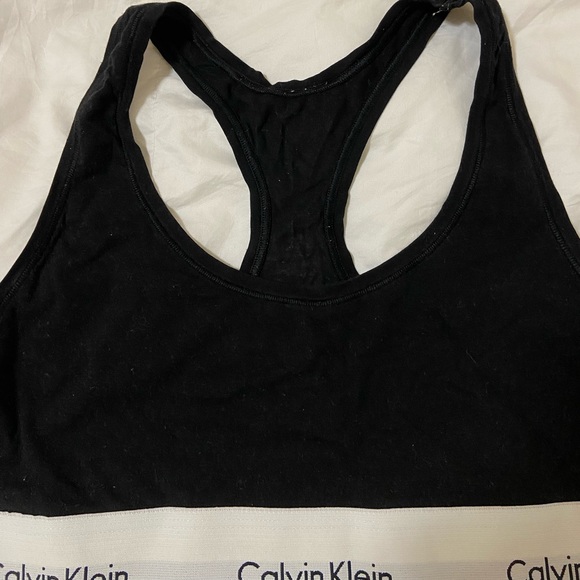 Calvin Klein Black Unlined Bralette Size L - Picture 4 of 6